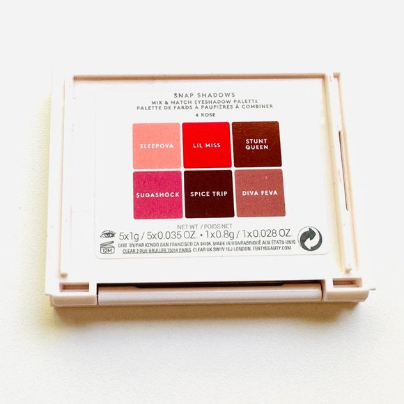 0828 FENTY BY RIHANNA MAKEUP EYESHADOW SNAP SHADOWS 4 ROSE PALETTE - Picture 3 of 9